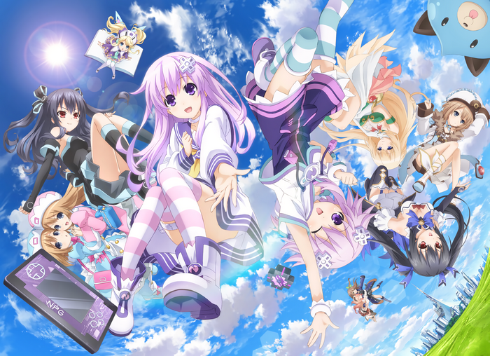 Characters from Hyperdimension Neptunia in the Sky