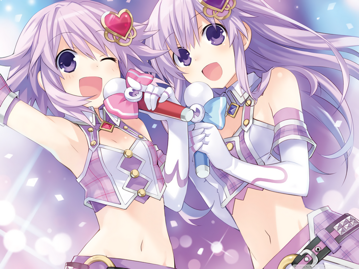 Neptune from Hyperdimension Neptunia singing