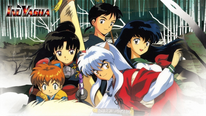 Inuyasha characters in a forest