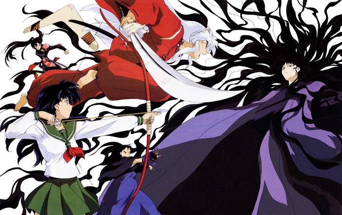Inuyasha characters in action poses