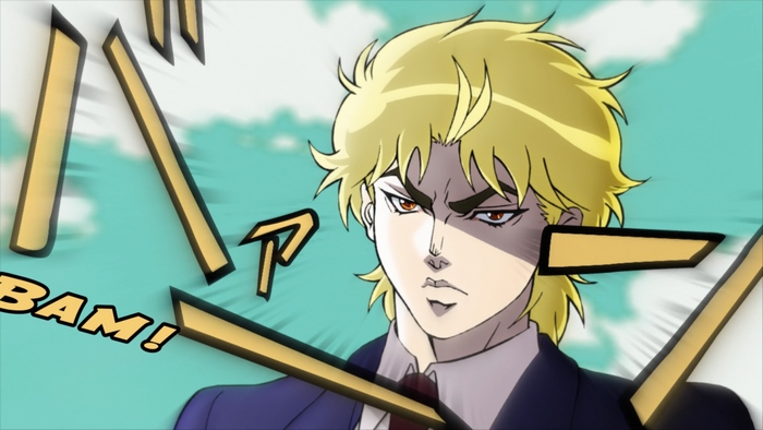 Dio Brando Intense Expression with Action Text