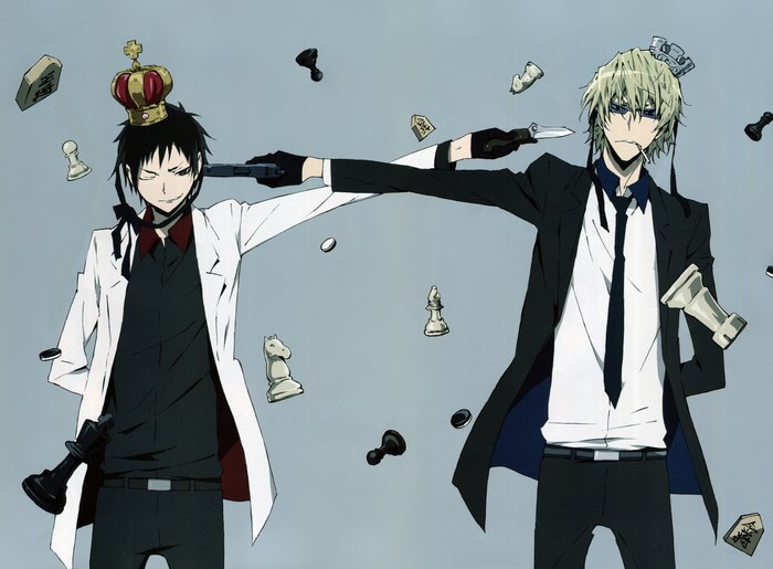 Izaya Orihara with chess pieces