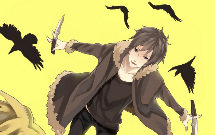 Izaya Orihara with Crows and Swords