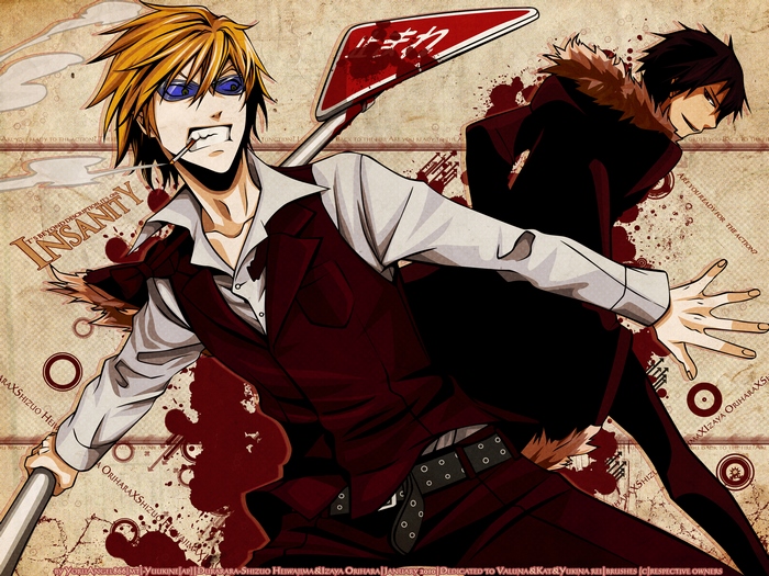 Izaya Orihara and Shizuo Heiwajima from Durarara!!
