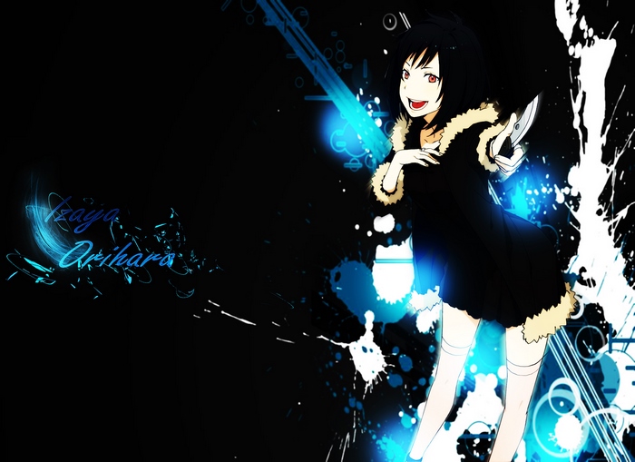 Izaya Orihara with a knife