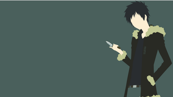 Izaya Orihara holding a knife