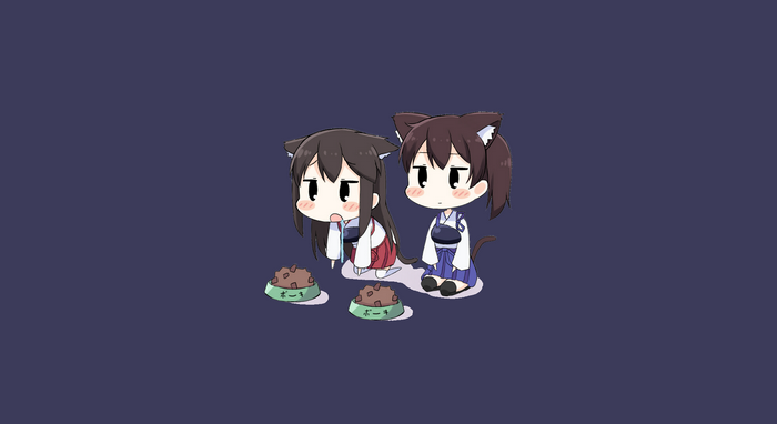 Kaga from Kancolle with cat ears