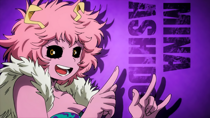 Mina Ashido Animated Character Purple Theme