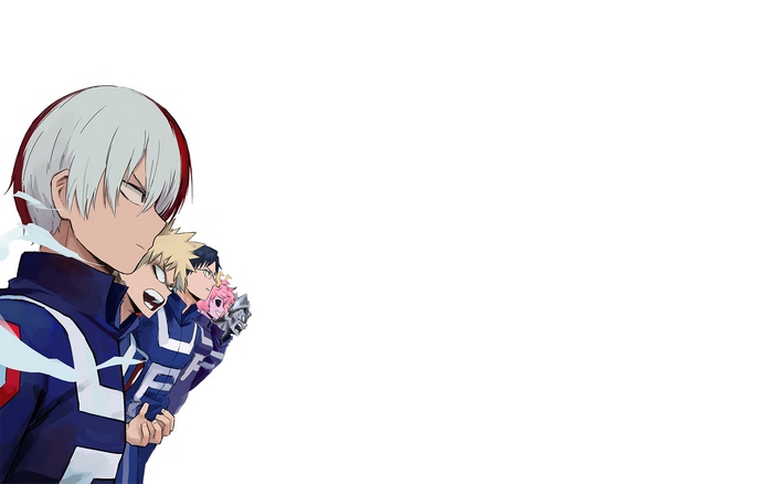 My Hero Academia characters in uniforms
