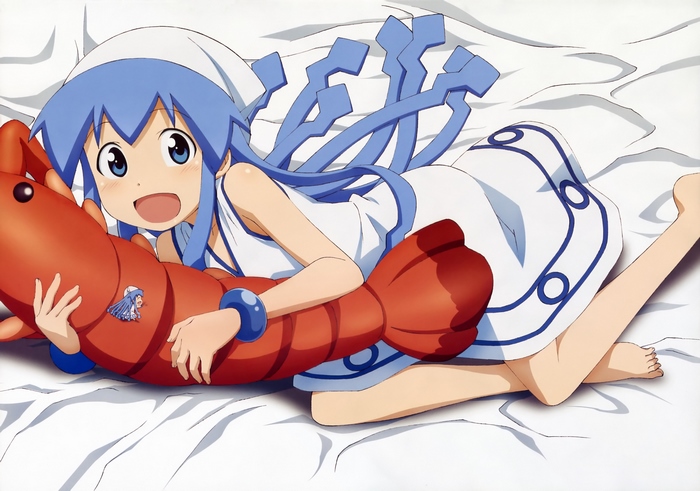 Ika Musume with a Lobster Plushie