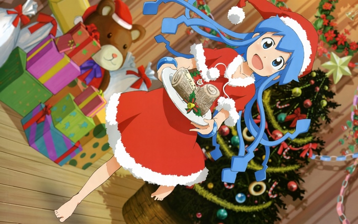 Ika Musume in Santa Costume with Christmas Gifts