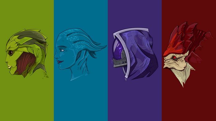 Mass Effect Characters: Asari, Turian, Quarian, Krogan