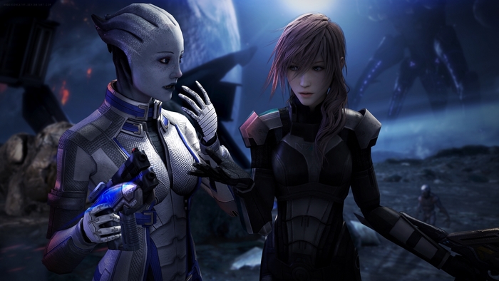 Liara T'Soni and Lightning from Final Fantasy