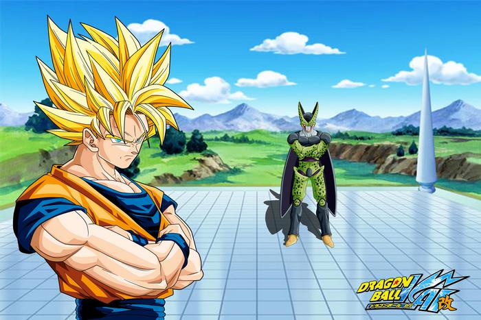 Goku and Cell from Dragon Ball Z