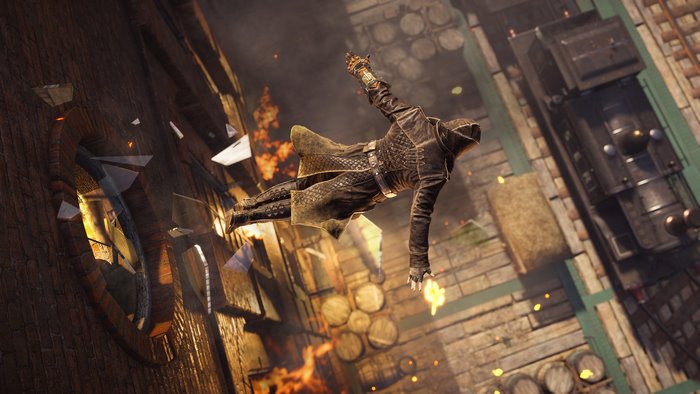Jacob Frye from Assassin's Creed Syndicate falling
