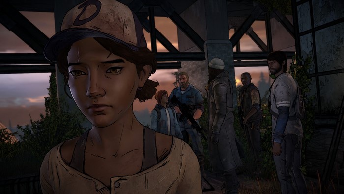 Clementine and group from The Walking Dead