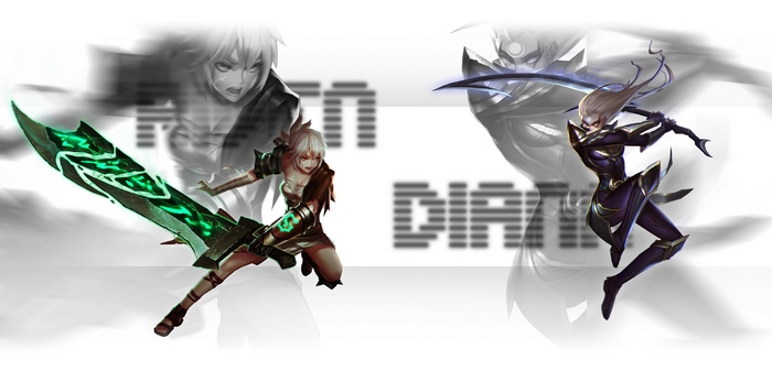 Riven and Diana from League of Legends