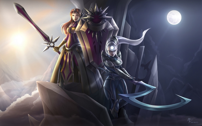 Diana from League of Legends with Leona