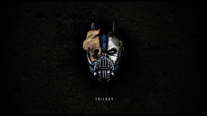 Bane and Joker masks from The Dark Knight Trilogy