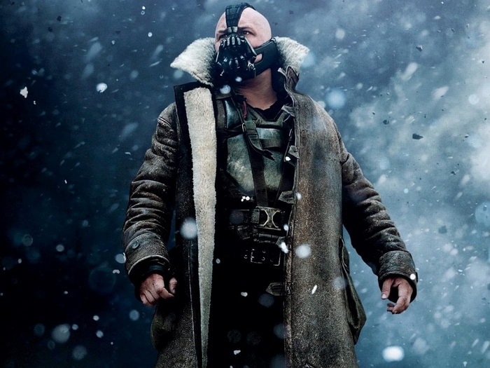 Bane from Batman in the snow