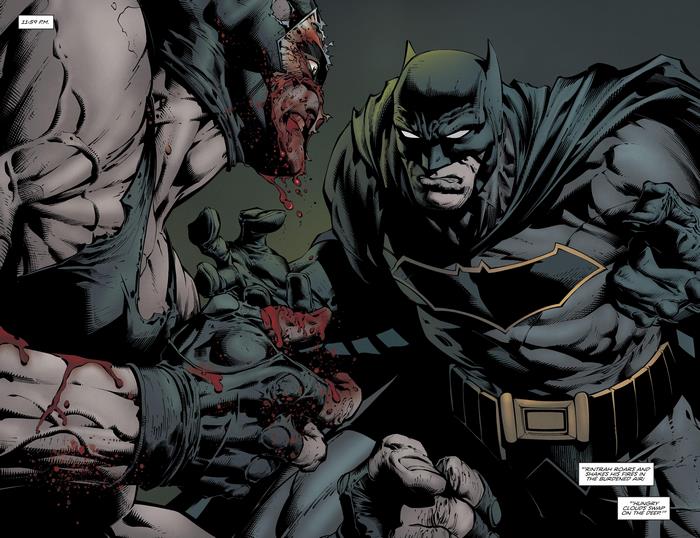 Batman fighting Bane