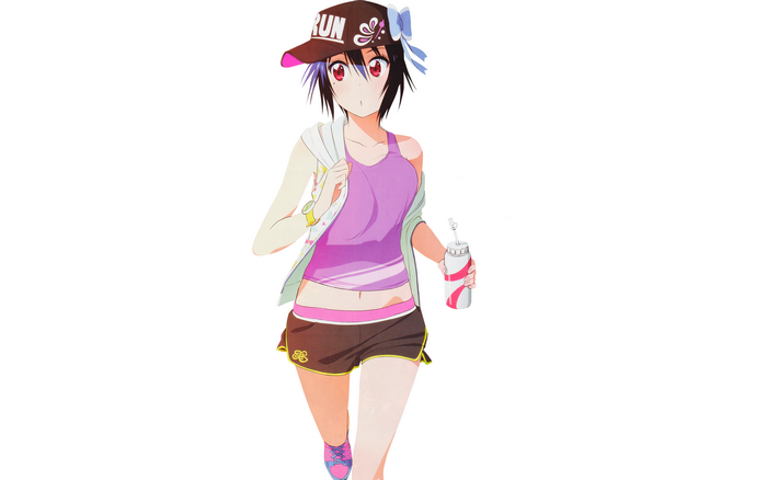 Seishirou Tsugumi running with a water bottle