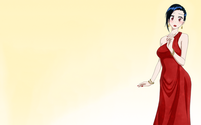 Seishirou Tsugumi in a red dress