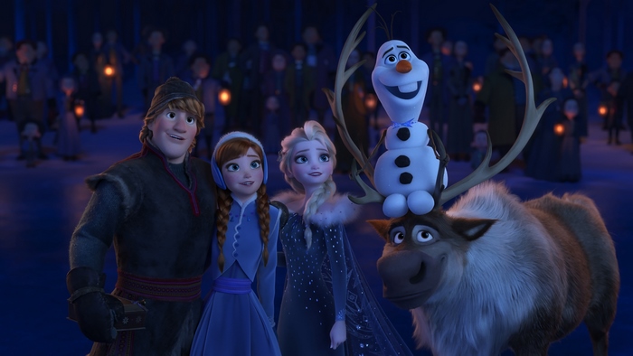 Frozen Characters Olaf, Anna, Elsa, Kristoff, and Sven