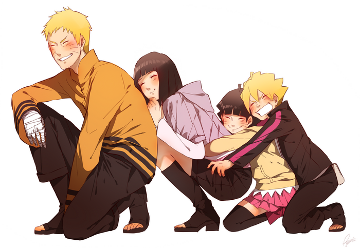 Himawari Uzumaki Sharing a Tender Moment