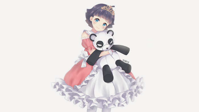 Himawari Uzumaki from Boruto holding a panda plush