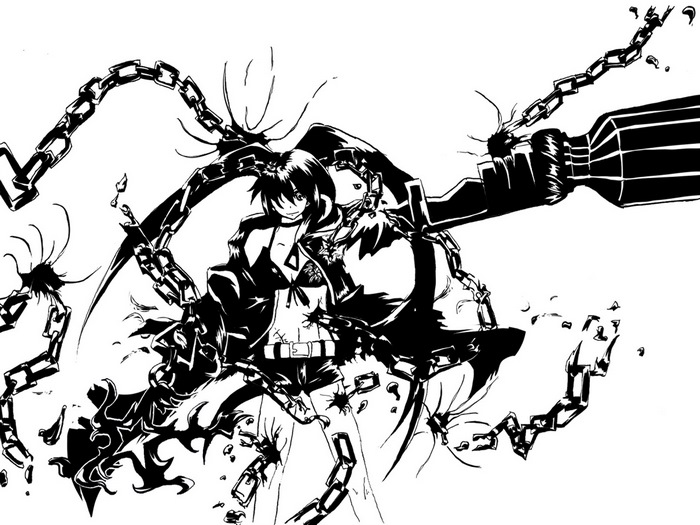 Insane Black Rock Shooter with chains