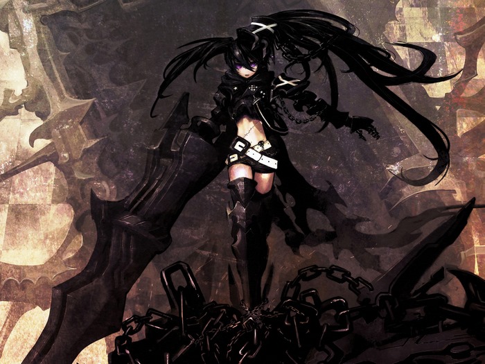 Black Rock Shooter with large sword and chains