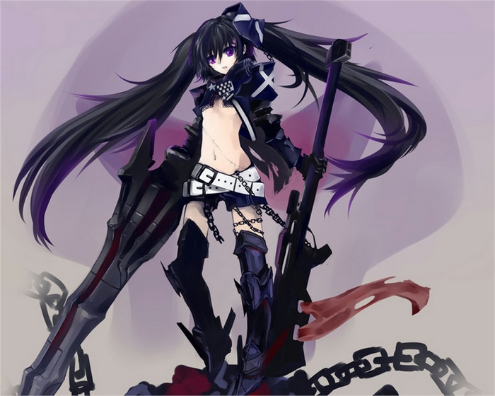 Insane Black Rock Shooter with large weapons