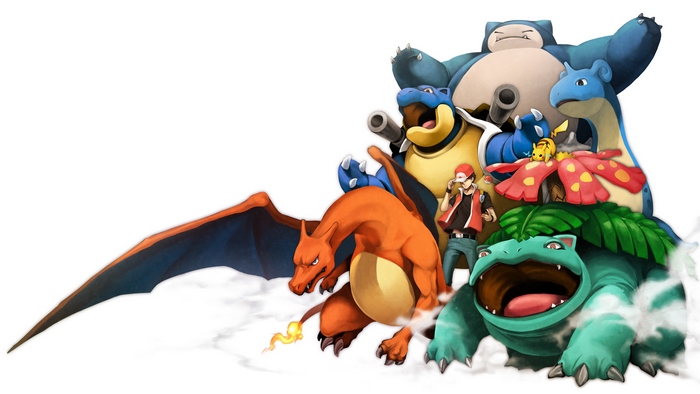 Blastoise with Red Trainer in Iconic Pokémon Team