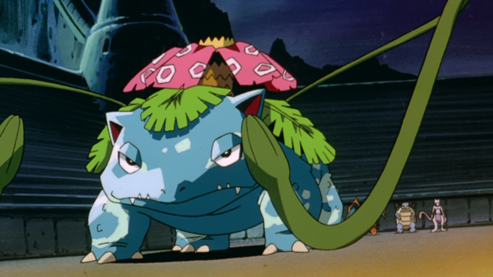 Venusaur and other Pokemon in a dark setting