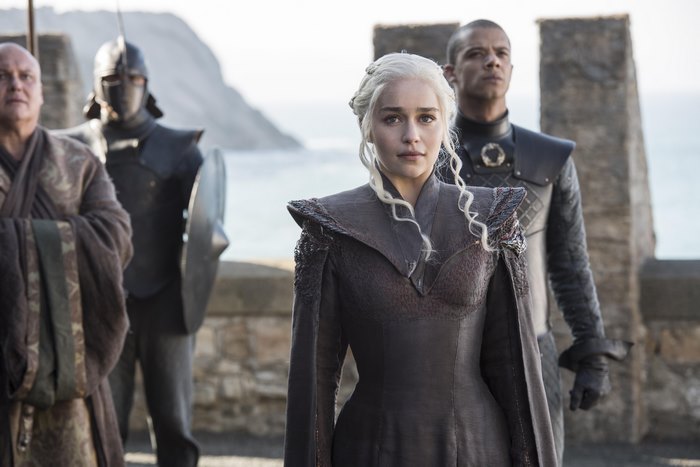 Daenerys Targaryen and Lord Varys from Game of Thrones