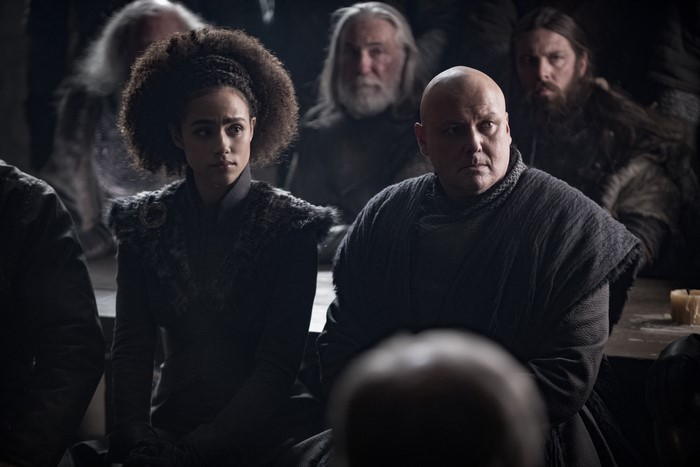Missandei and Lord Varys from Game of Thrones