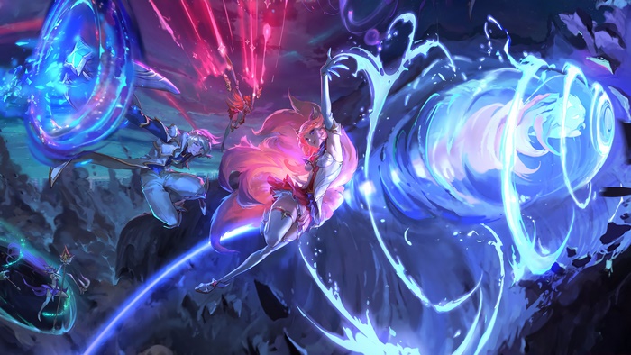 Ezreal and Ahri from League of Legends