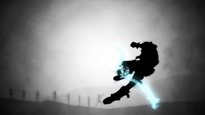 Ezreal from League of Legends in silhouette