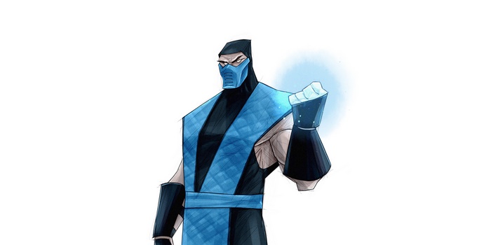 Sub-Zero from Mortal Kombat creating ice