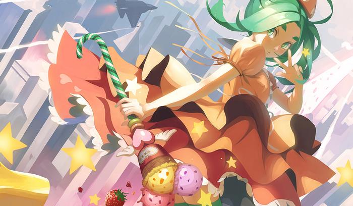 Yotsugi Ononoki with Candy Cane and Ice Cream
