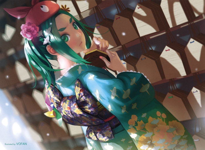 Yotsugi Ononoki in a Kimono