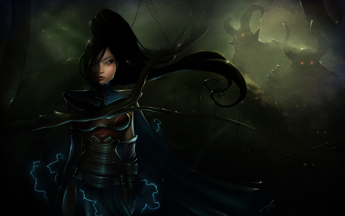 Wizard from Diablo III in a dark forest