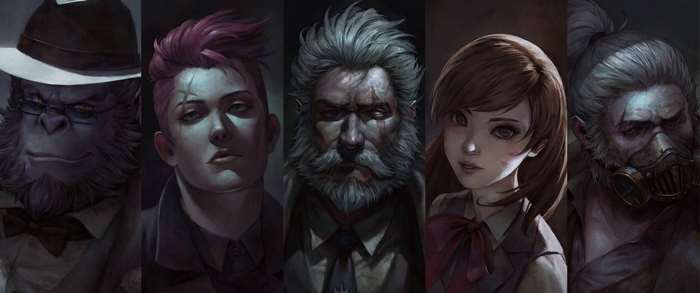 Five characters in a row
