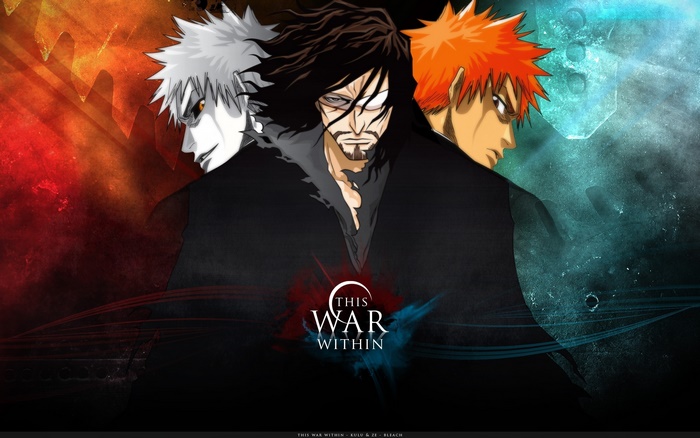 Ichigo, Zangetsu, and Yhwach from Bleach