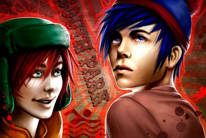 Kyle Broflovski and Stan Marsh from South Park
