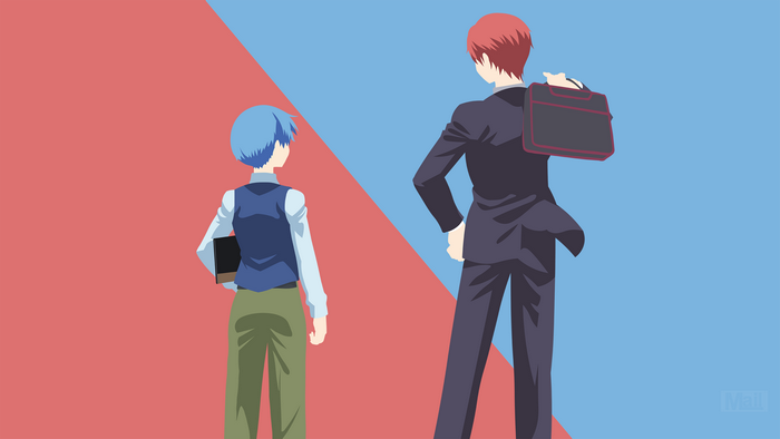 Karma Akabane and Nagisa Shiota from Assassination Classroom