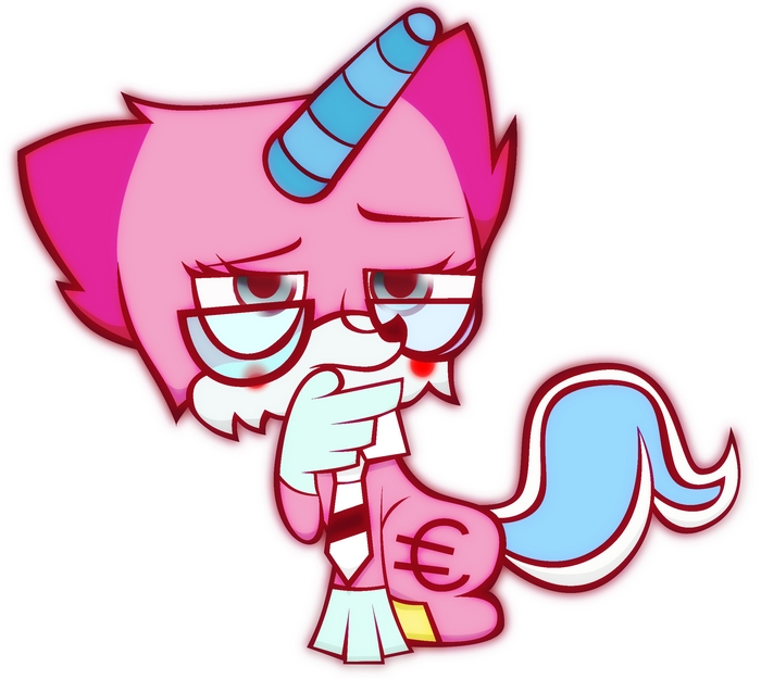 Unikitty with a Euro symbol
