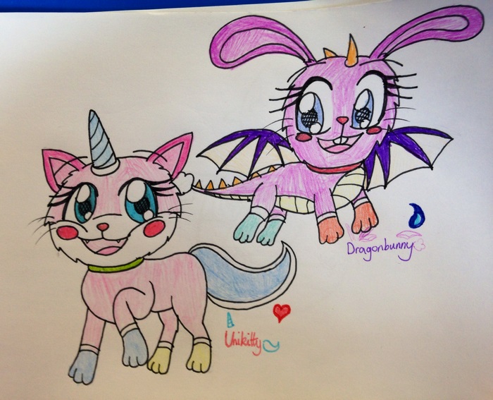 Unikitty and Dragonbunny characters