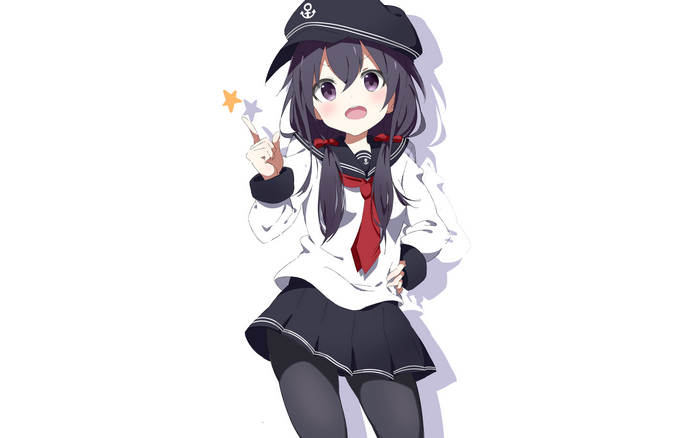 Akatsuki from KanColle holding a star